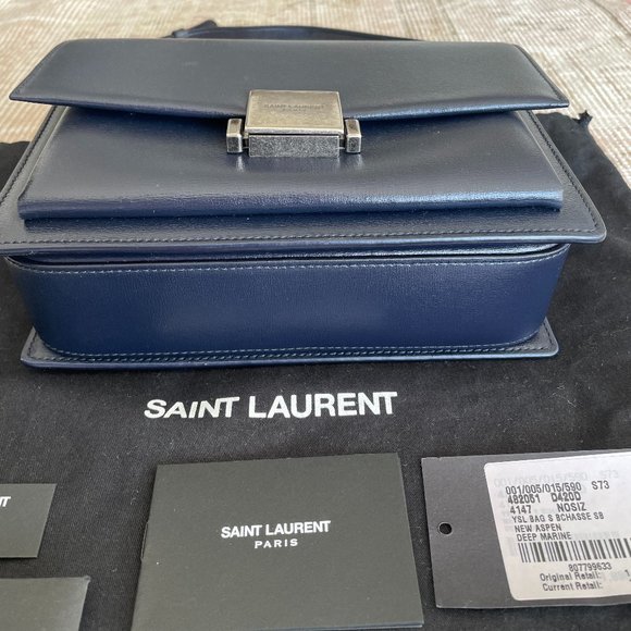 Yves Saint Laurent medium Bellechasse crossbody / Deep Marine YSL PLB482051-1217 - Picture 3 of 16